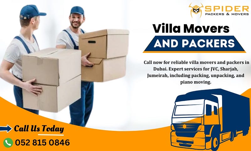 Call Now for Villa Movers and Packers in Dubai